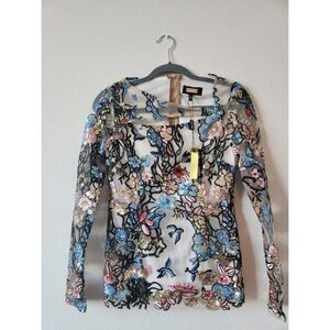 Alexia‎ Admor Women's Multi-Color Sequin Blouse | Size XS